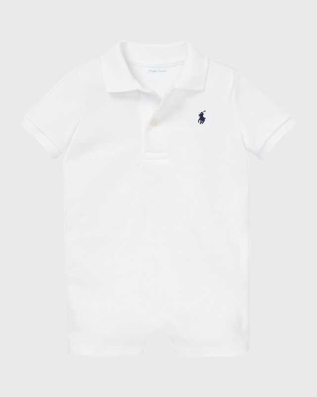 Boy's Polo Interlock Cotton Shortall, Sizes 3M-
